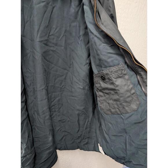 Filson Bell Bomber Waxed Cotton Navy Blue Full Zip Jacket Men's Size Large - Picture 4 of 7